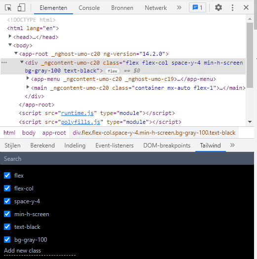 tailwind dev tools